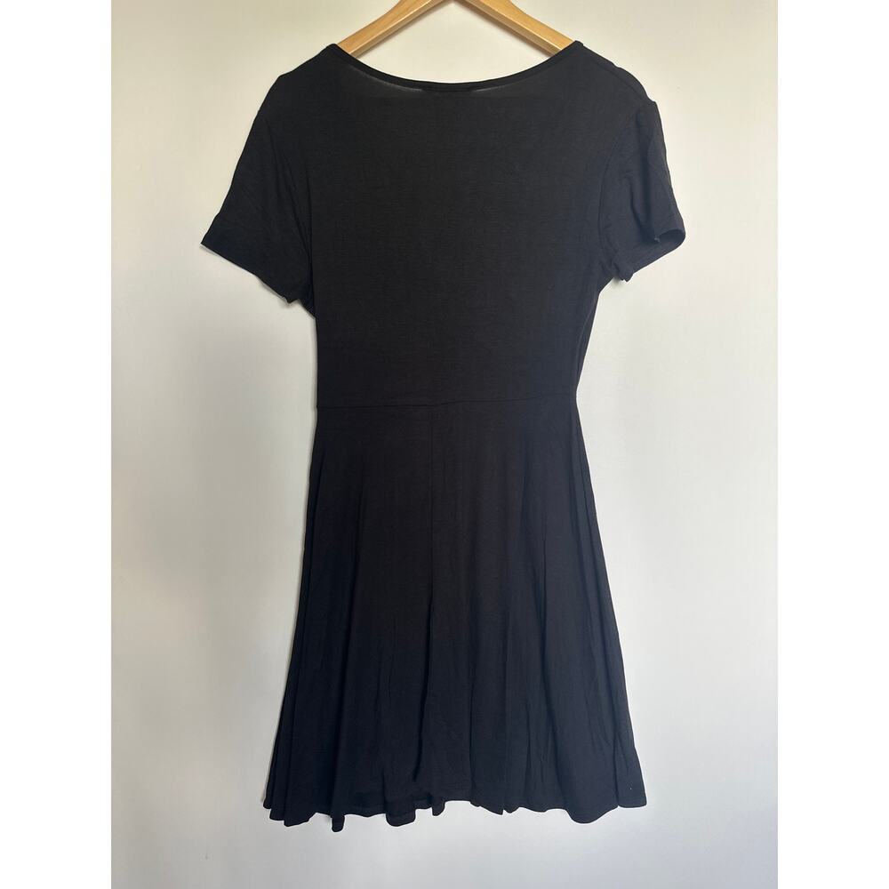 Rolla Coaster Dress 🌿Women’s Size Small Black Wrap Short Sleeve Casual NWT - Picture 12 of 12
